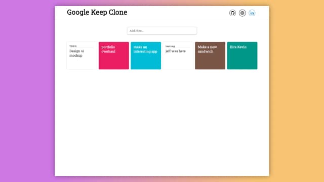Google Keep Clone